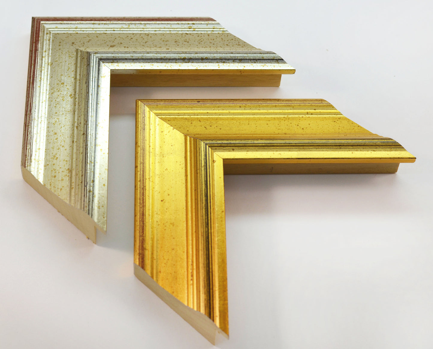 Antique Wood Picture Frame Gold and Silver. Width 2.2" x Height 1.2".