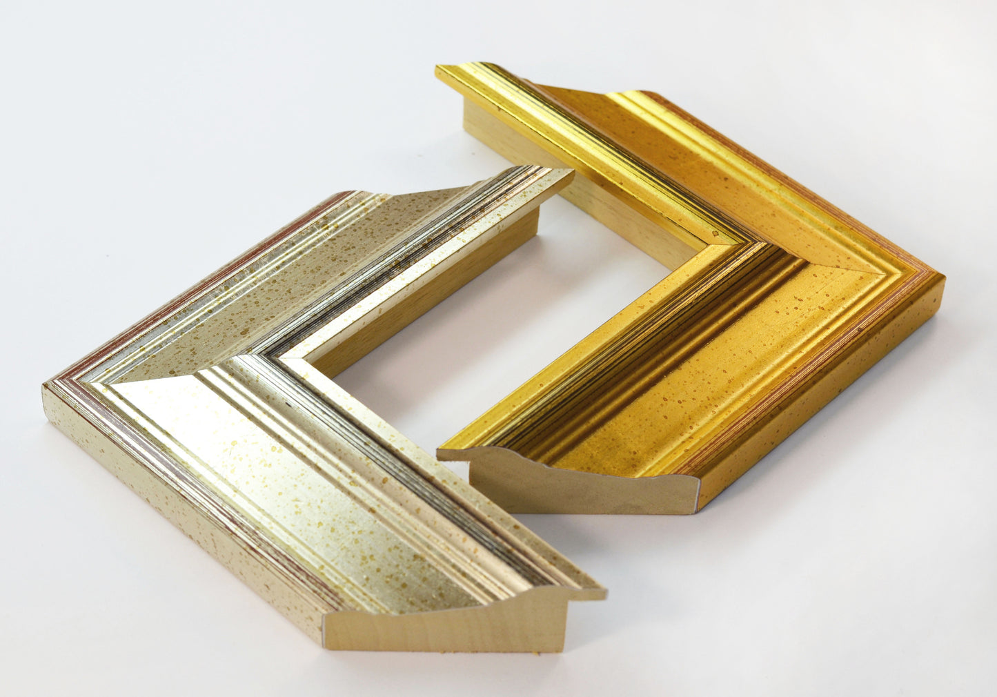 Antique Wood Picture Frame Gold and Silver. Width 2.2" x Height 1.2".