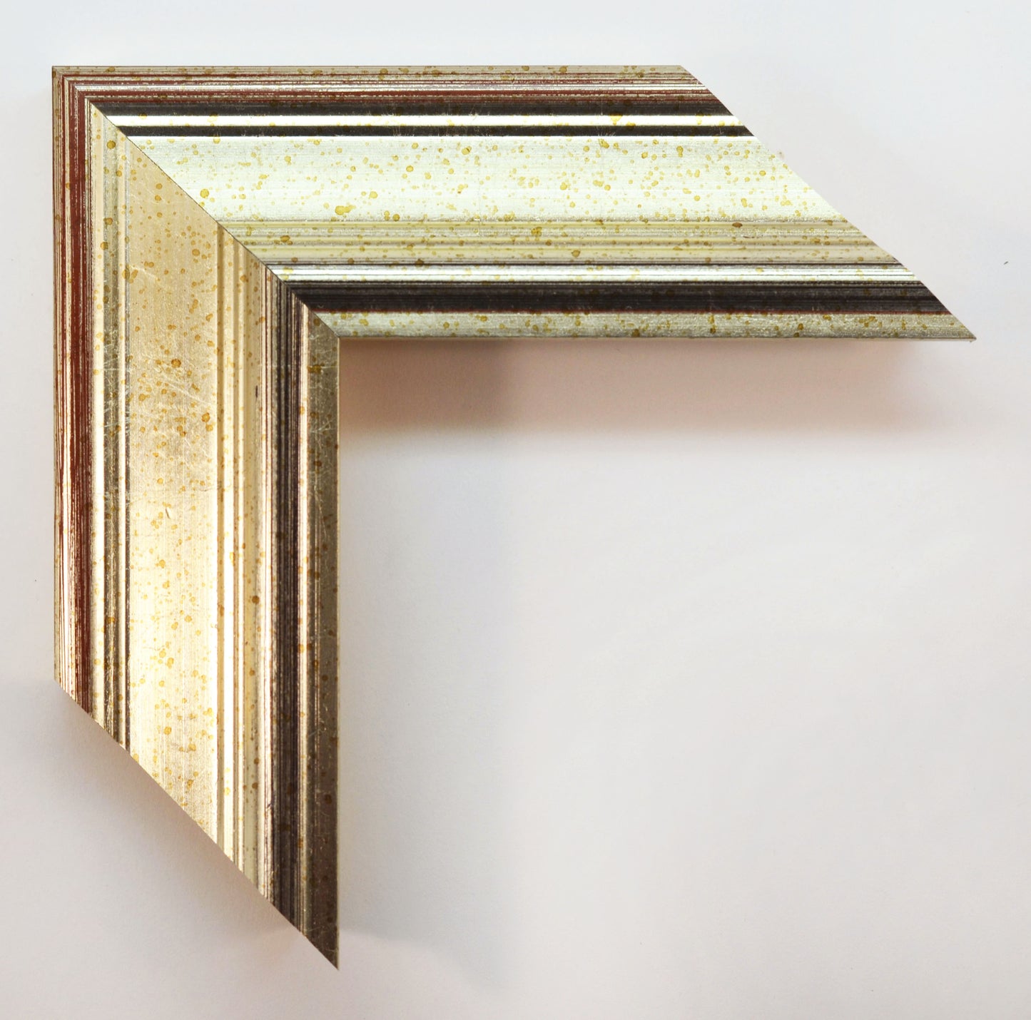 Antique Wood Picture Frame Gold and Silver. Width 2.2" x Height 1.2".