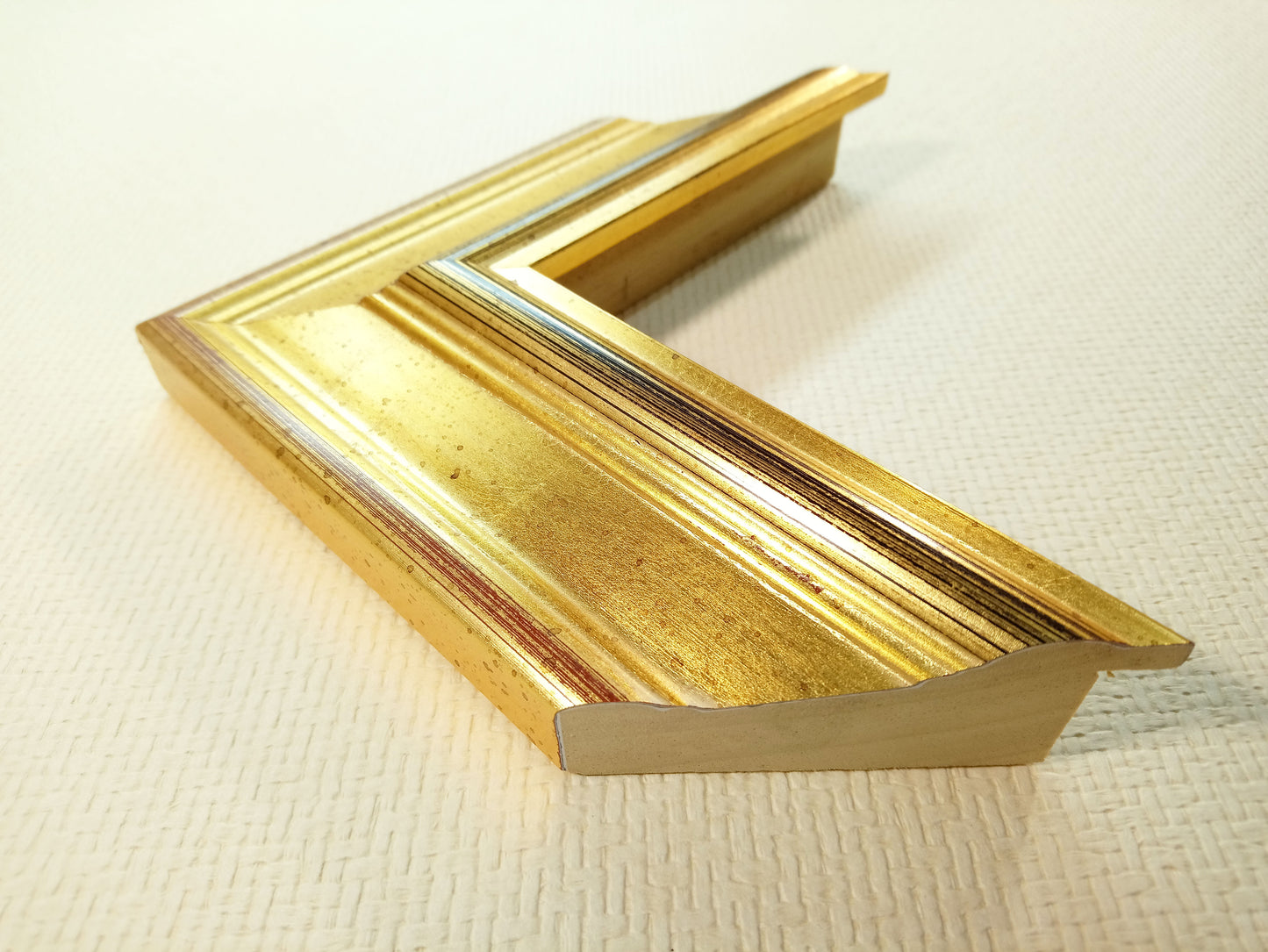 Antique Wood Picture Frame Gold and Silver. Width 2.2" x Height 1.2".