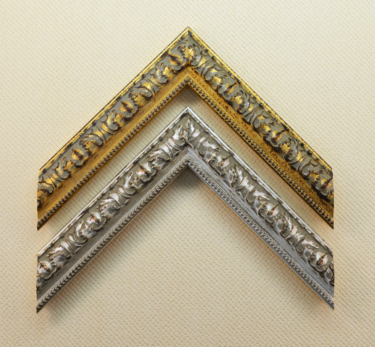 Antique Wood Picture Frame Gold and Silver. Width 1.3" x Height 0.8".