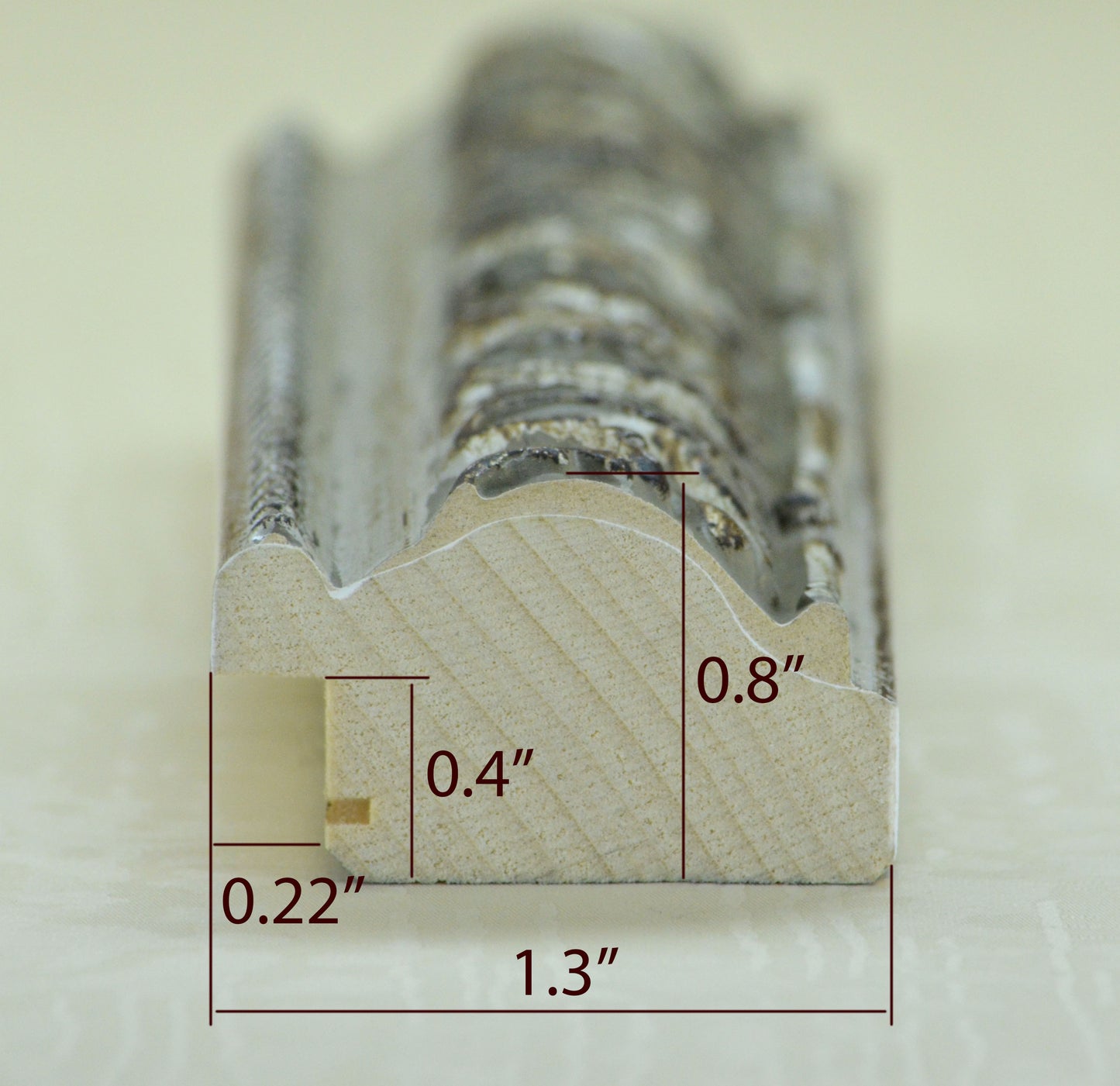 Antique Wood Picture Frame Gold and Silver. Width 1.3" x Height 0.8".