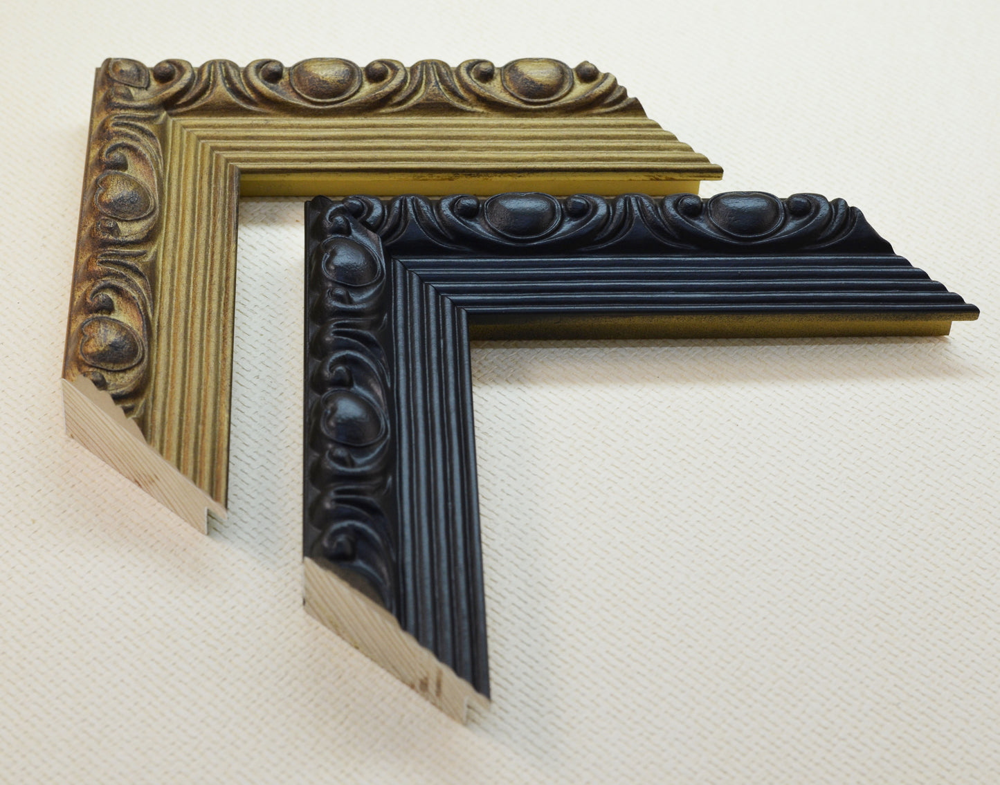 Stylish Bronze and Black Wood Picture Frame Hearts. Width 2" x Height 1.2".