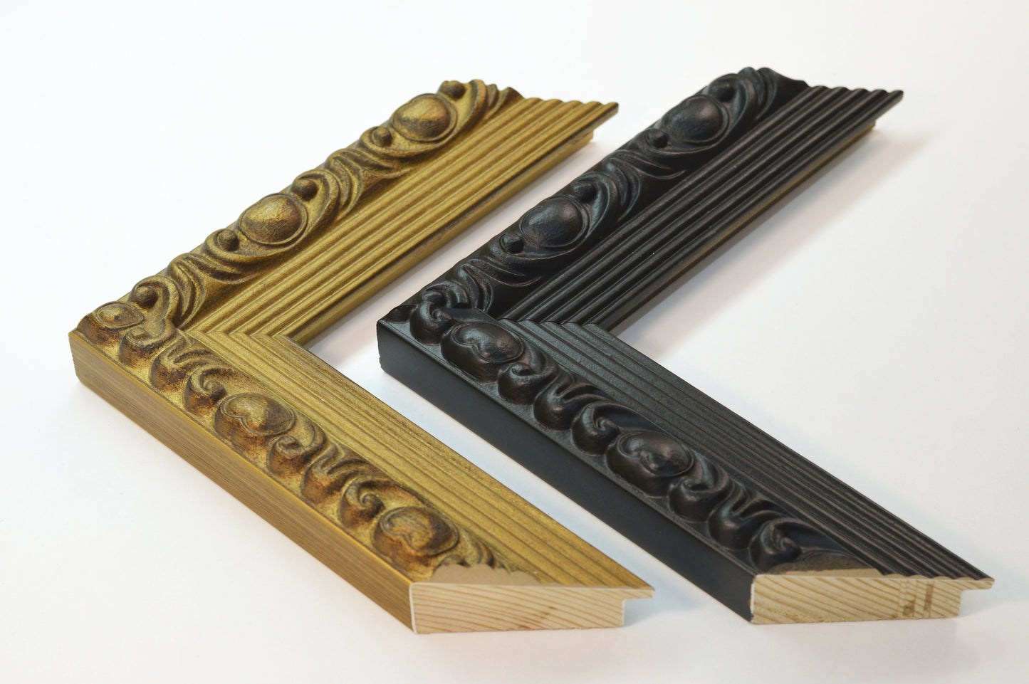 Stylish Bronze and Black Wood Picture Frame Hearts. Width 2" x Height 1.2".