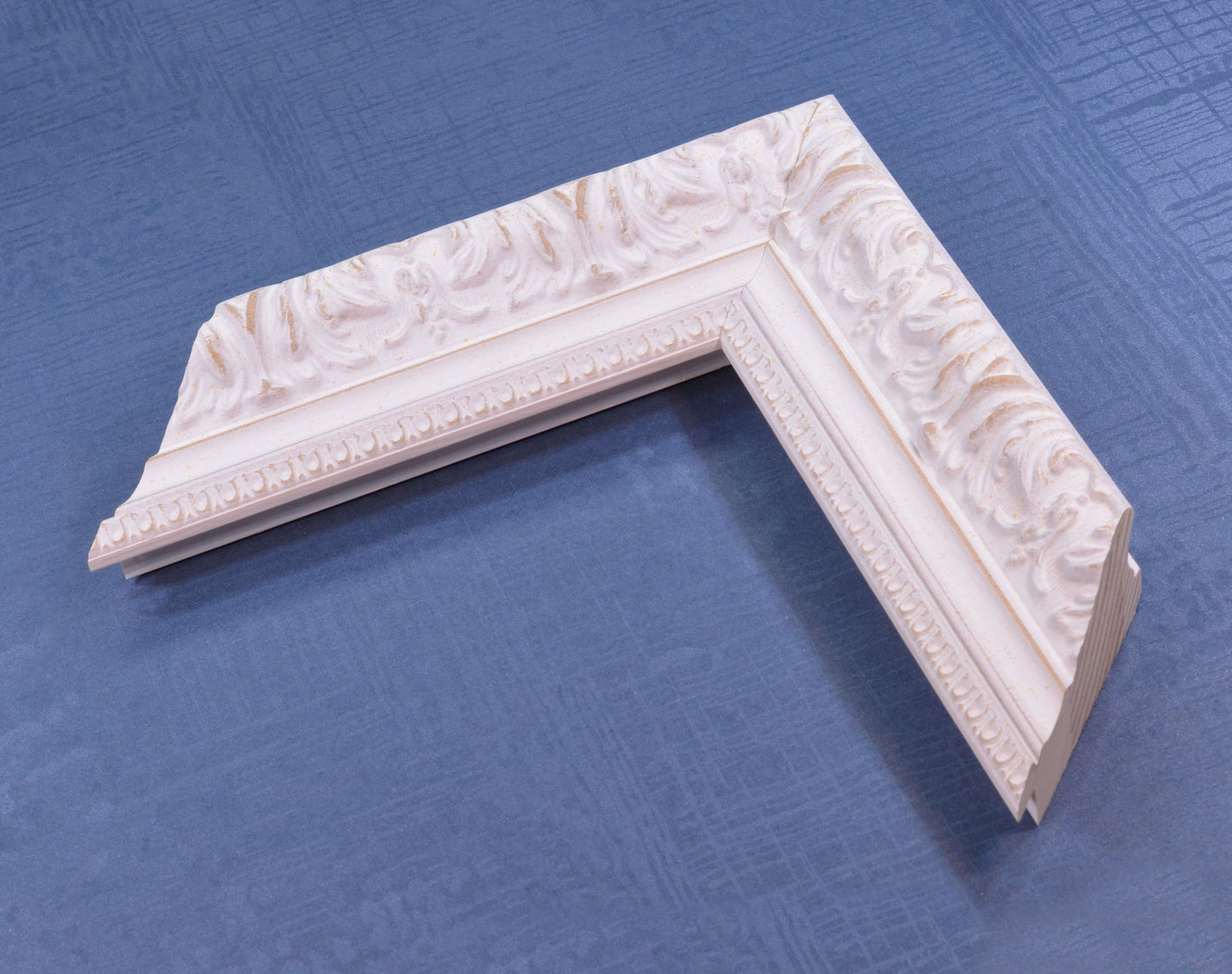 Antique Beige Picture Frame with Beige stripe in classic style. 2.13" wide x 1.34" high.