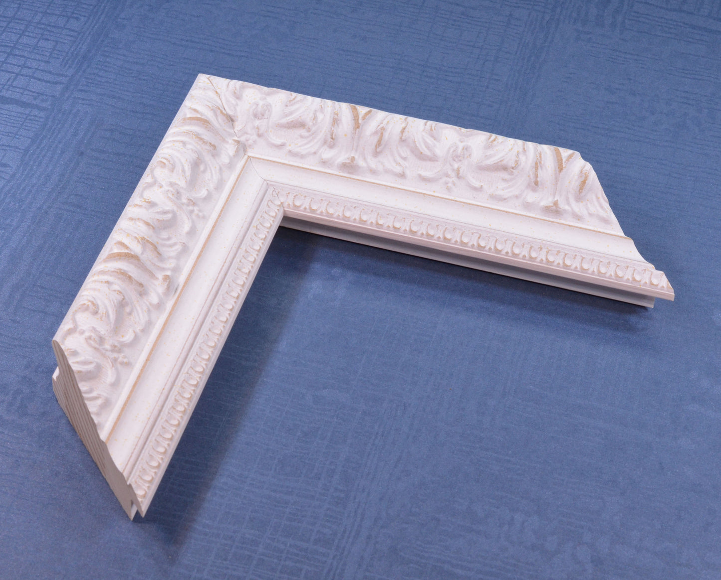 Antique Beige Picture Frame with Beige stripe in classic style. 2.13" wide x 1.34" high.