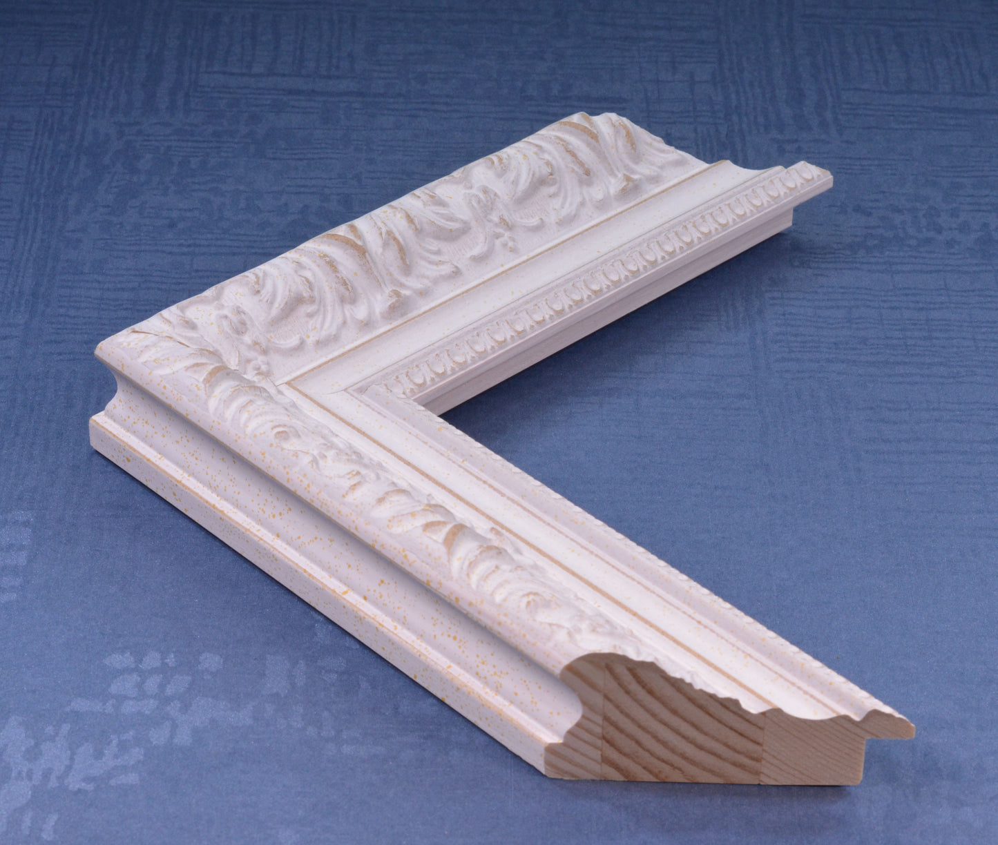 Antique Beige Picture Frame with Beige stripe in classic style. 2.13" wide x 1.34" high.