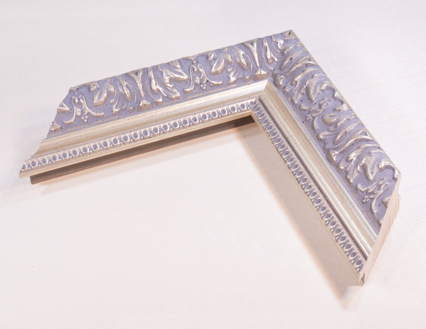 Antique Silver Picture Frame on a rich gray background with a classic style Silver stripe. 2.13" wide x 1.34" high.