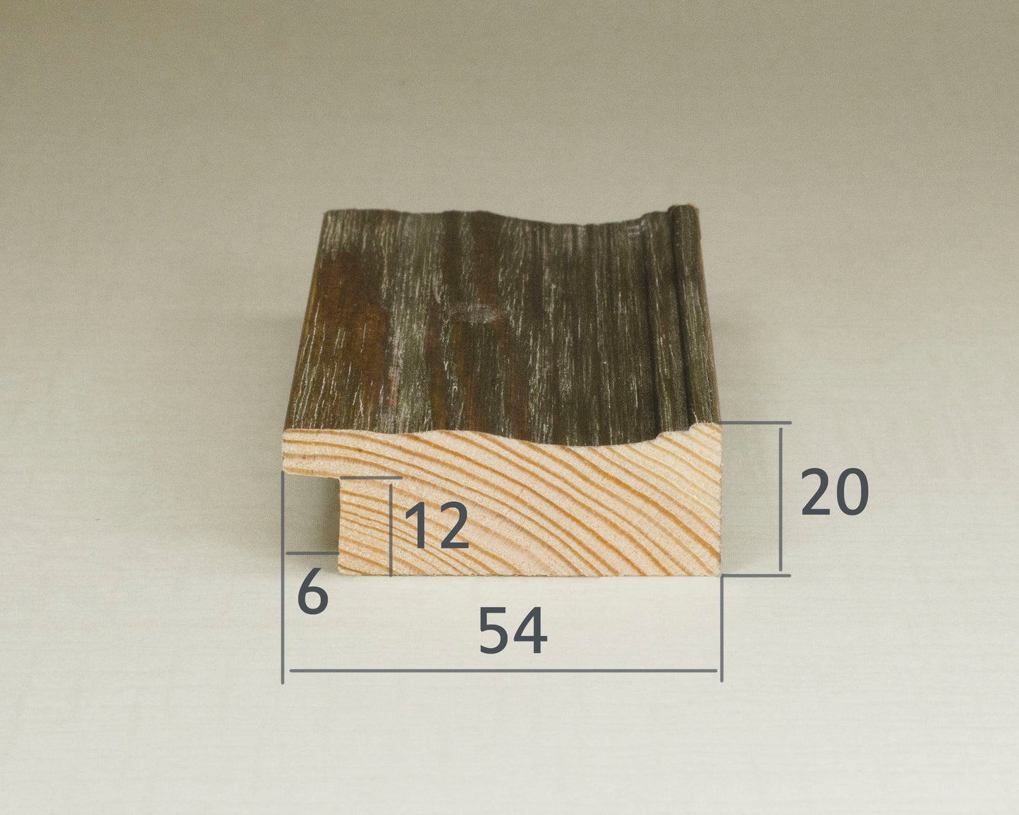 Rustic Distressed Wood Picture Frame 2.1" Wide x 0.8" High.
