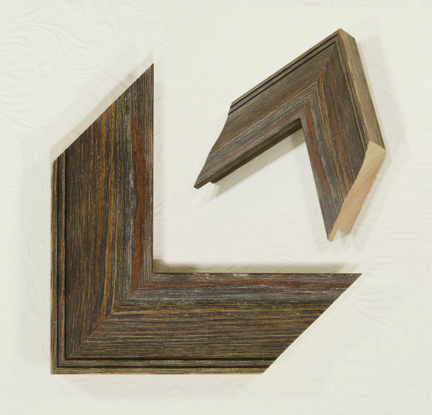 Rustic Distressed Wood Picture Frame 2.1" Wide x 0.8" High.