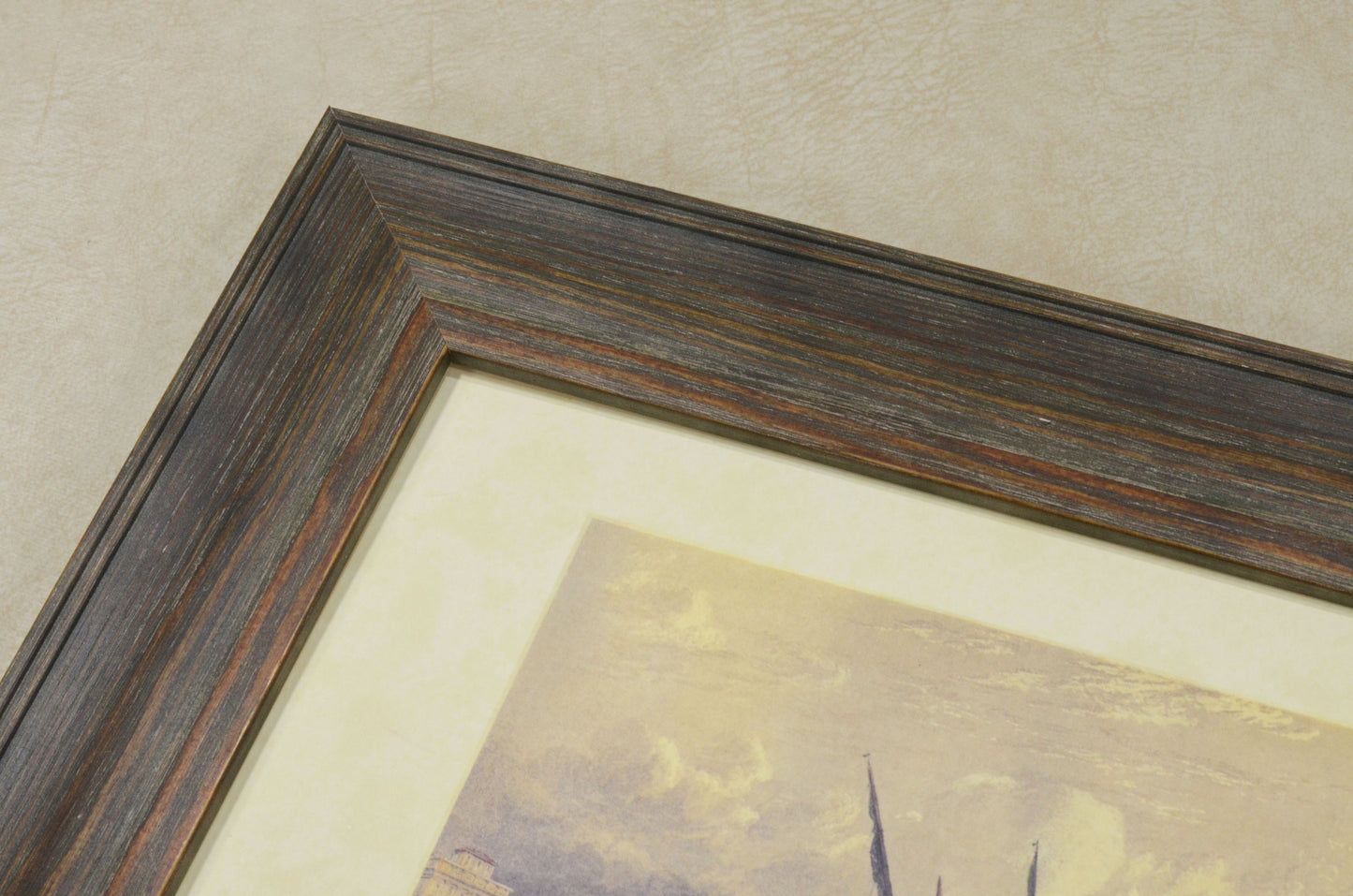Rustic Distressed Wood Picture Frame 2.1" Wide x 0.8" High.