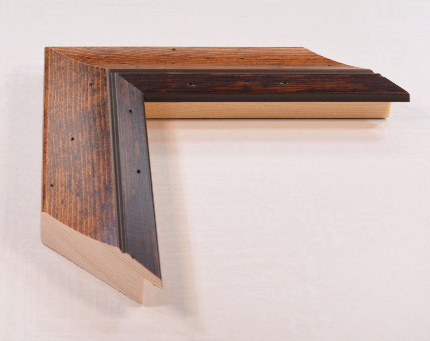 Brown wooden frame for painting, poster or photo Width 1.65 inches, Height 0.8 inches.