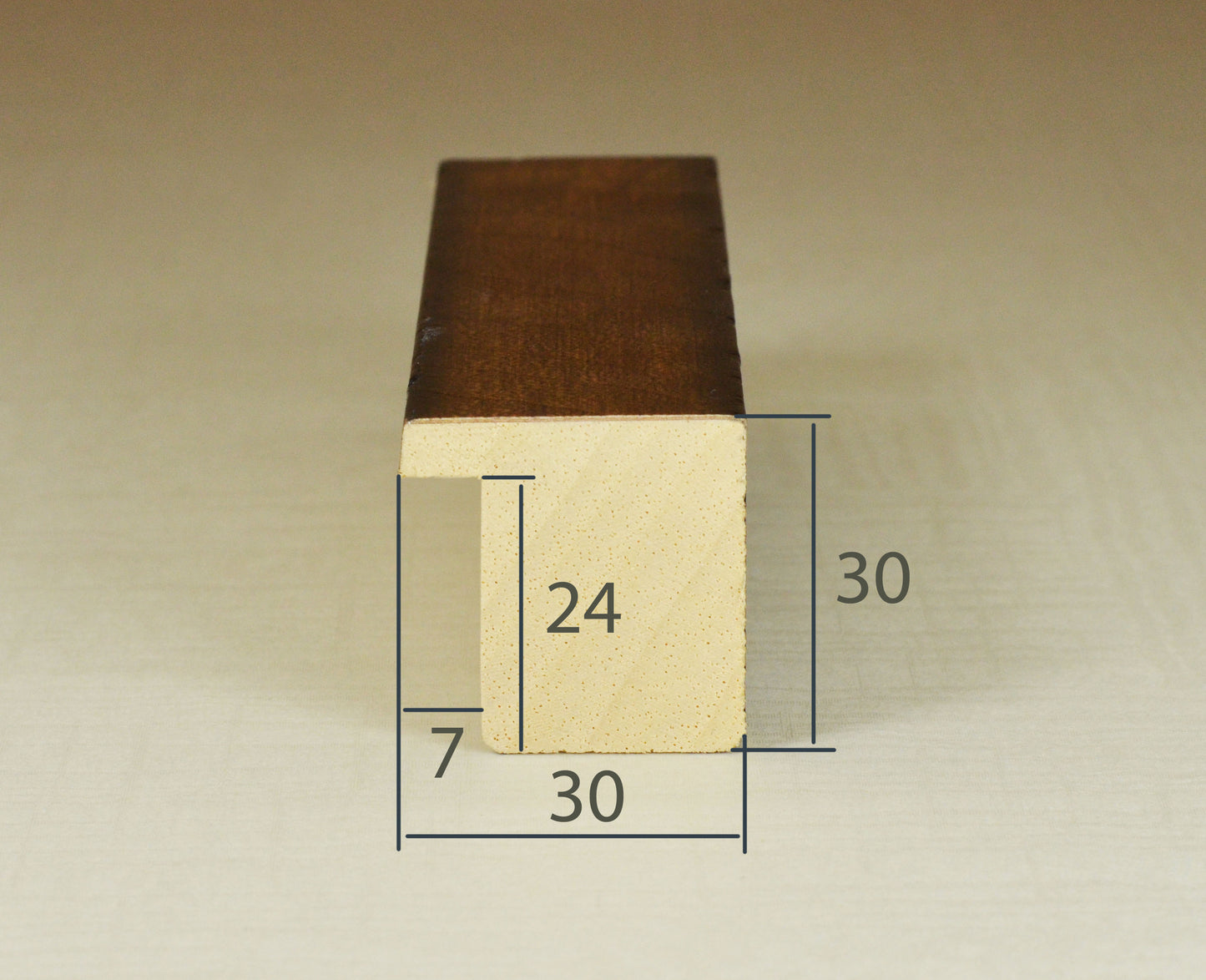 Picture Frame, Wooden Veneer Karelian Birch Width 1.2 inches, Height 1.2 inches.