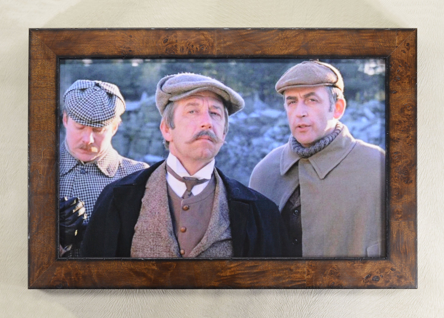 Picture Frame, Wooden Veneer Karelian Birch Width 1.2 inches, Height 1.2 inches.