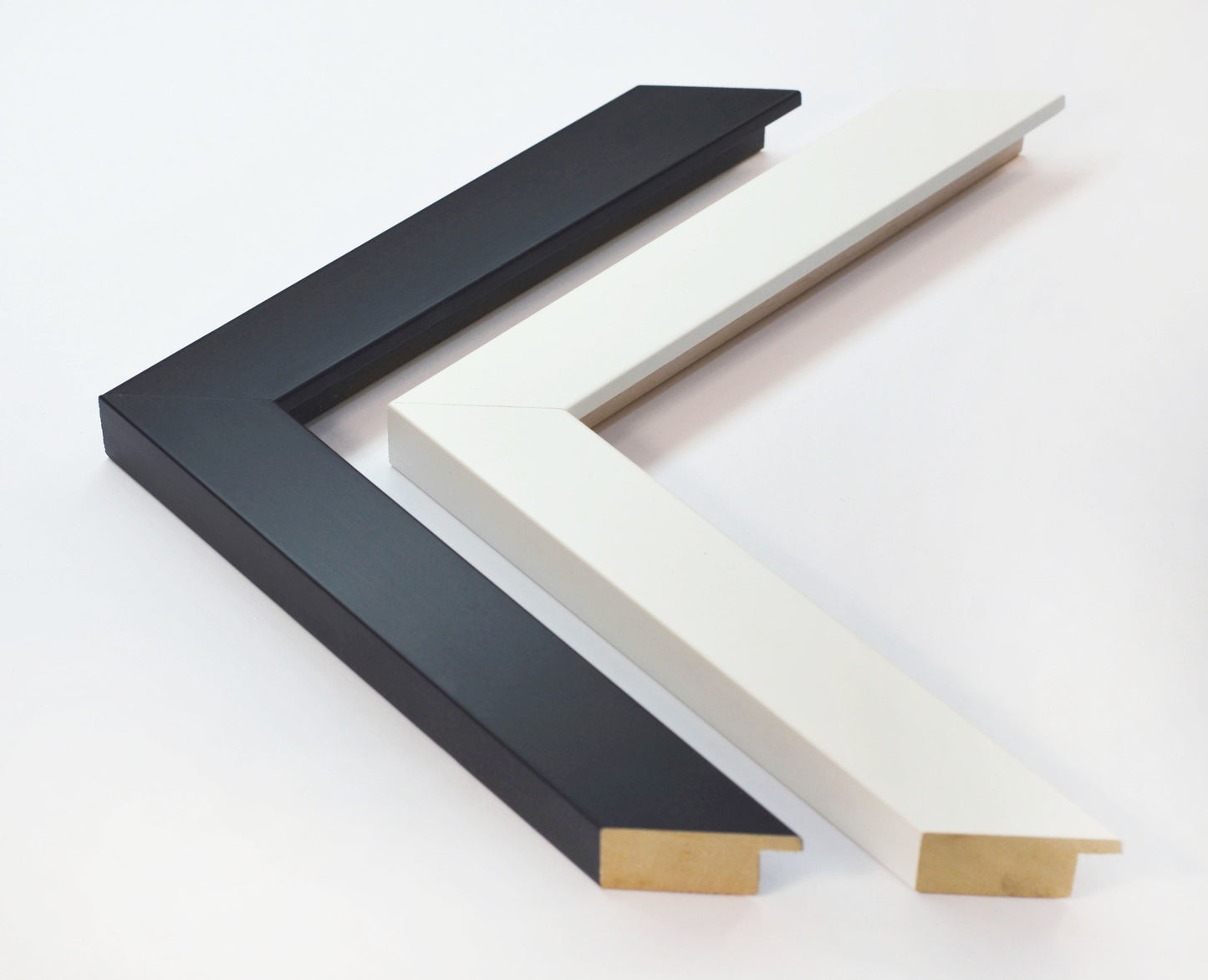 Modern Universal Wooden Stylish Frame Black and White for Paintings, Posters, Photos and Interior Posters. Frame Width 1.2" x Height 0.9"