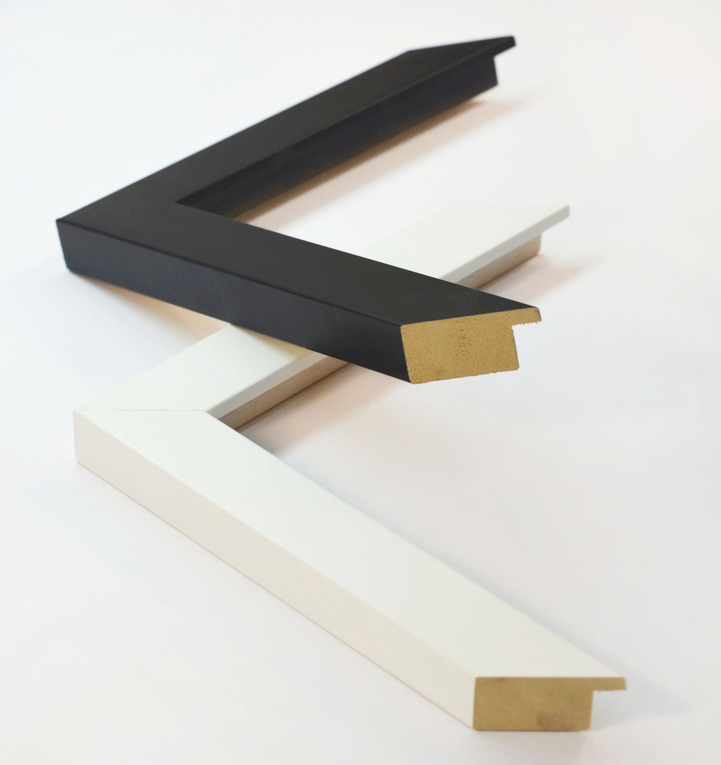 Modern Universal Wooden Stylish Frame Black and White for Paintings, Posters, Photos and Interior Posters. Frame Width 1.2" x Height 0.9"